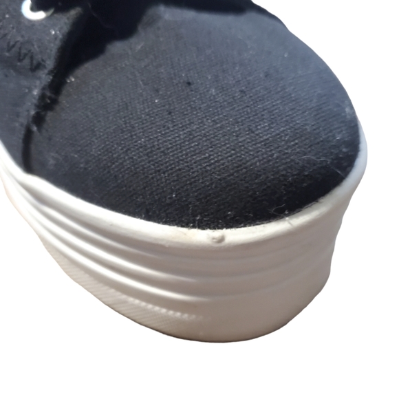 Forever 21 Black Canvas platform sneakers. Size 7 US. - Picture 7 of 9